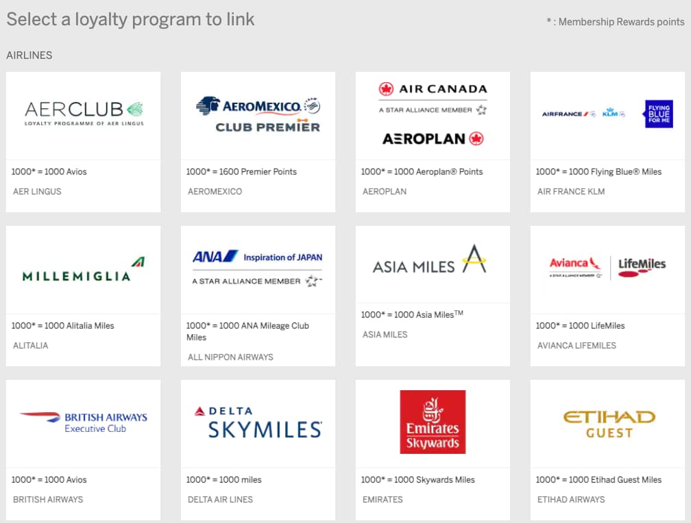 Pick Aeroplan from the partner list